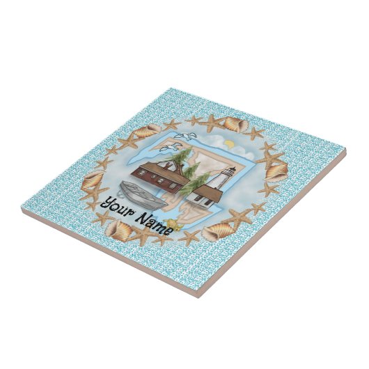 Maryland Muscheln Lighthouse Tile Fliese (Seite)