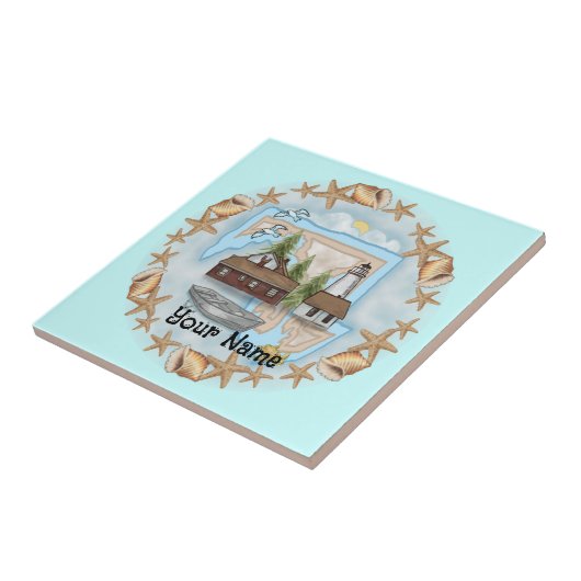 Maryland Muscheln Lighthouse Tile Fliese (Seite)
