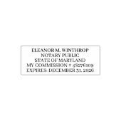 Maryland Notary Public  Permastempel (Design)