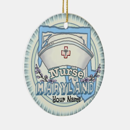 Maryland Nurse Keramik Ornament (Rechts)