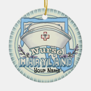 Maryland Nurse Keramik Ornament
