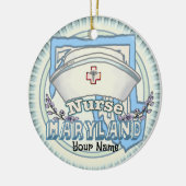 Maryland Nurse Keramik Ornament (Links)