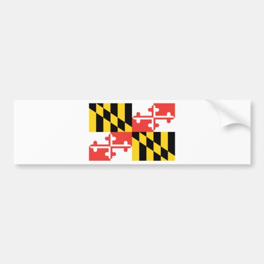 Maryland Offizielle Staatsflagge Autoaufkleber (Vorne)