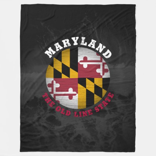 MARYLAND OLD LINE STAAT FLAG FLEECEDECKE (Vorderseite)
