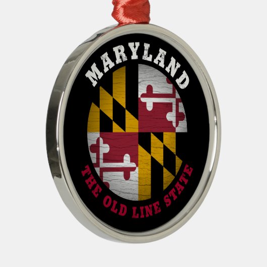 MARYLAND OLD LINE STAAT FLAG ORNAMENT AUS METALL (Rechts)