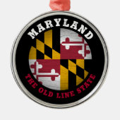 MARYLAND OLD LINE STAAT FLAG ORNAMENT AUS METALL (Vorne)