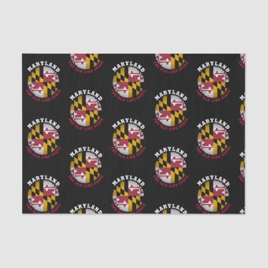 MARYLAND OLD LINE STAAT FLAG SEIDENPAPIER (Vorderseite)