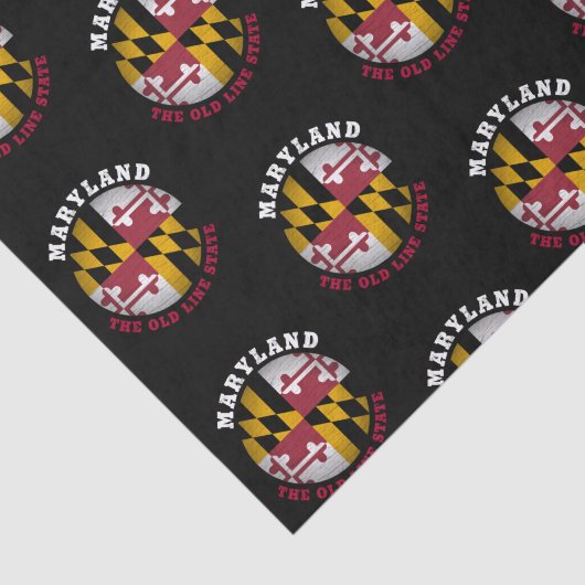 MARYLAND OLD LINE STAAT FLAG SEIDENPAPIER (Ausschnitt)