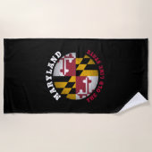 MARYLAND OLD LINE STAAT FLAG STRANDTUCH (Vorderseite)