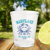Maryland Old Line State Crab Schnapsglas