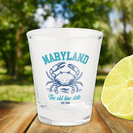 Maryland Old Line State Crab  Schnapsglas