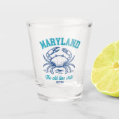 Maryland Old Line State Crab Schnapsglas (Vorderseite)