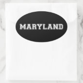 Maryland Ovaler Aufkleber (Tasche)
