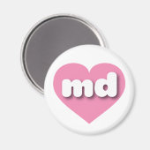 Maryland pink heart - I Liebe md Magnet (Vorderseite/Rückseite)