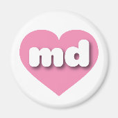 Maryland pink heart - I Liebe md Magnet (Vorne)