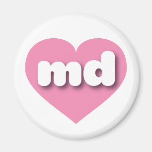 Maryland pink heart - I Liebe md Magnet