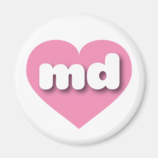 Maryland pink heart - I Liebe md Magnet (Vorne)