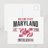 Maryland Postkarte (Vorne/Hinten)