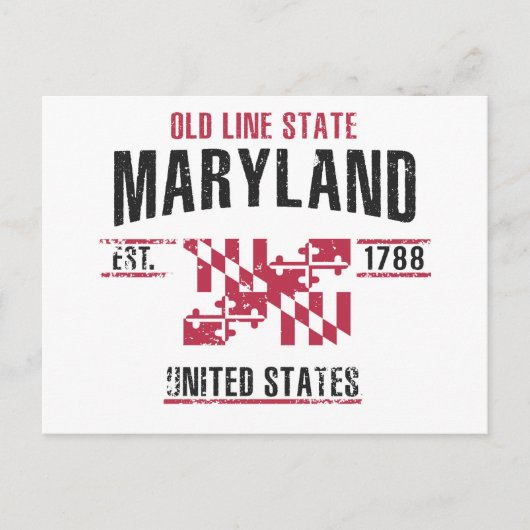 Maryland Postkarte (Vorderseite)