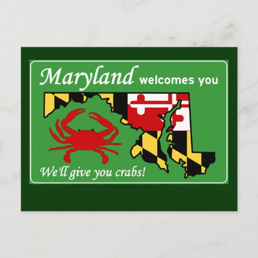Maryland Postkarte (Vorderseite)