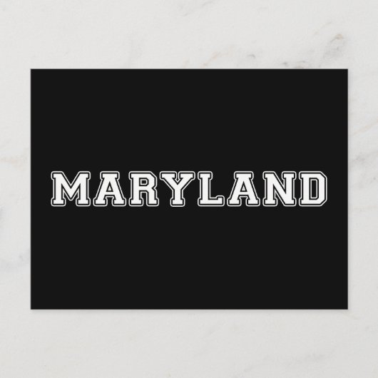 Maryland Postkarte (Vorderseite)