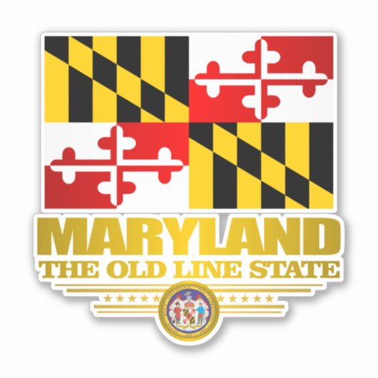 Maryland Pride Aufkleber (Vorderseite)