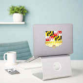 Maryland Pride Aufkleber (Laptop auf Schreibtisch)