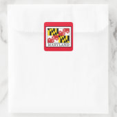 Maryland Quadratischer Aufkleber (Tasche)