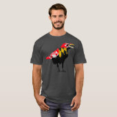 Maryland Raven Bird Staatsstolz Flag Premium T-Shirt (Vorne ganz)