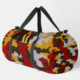 Maryland Red & Black Turtle Camo Printed Duffle Bag