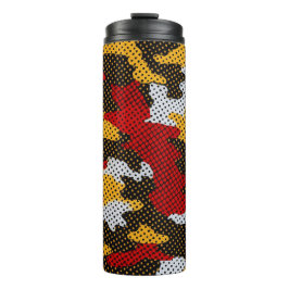 Maryland Red & Black Turtle Camo Printed Thermosbecher