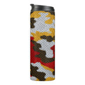 Maryland Red & Black Turtle Camo Printed Thermosbecher (Nach rechts gedreht)