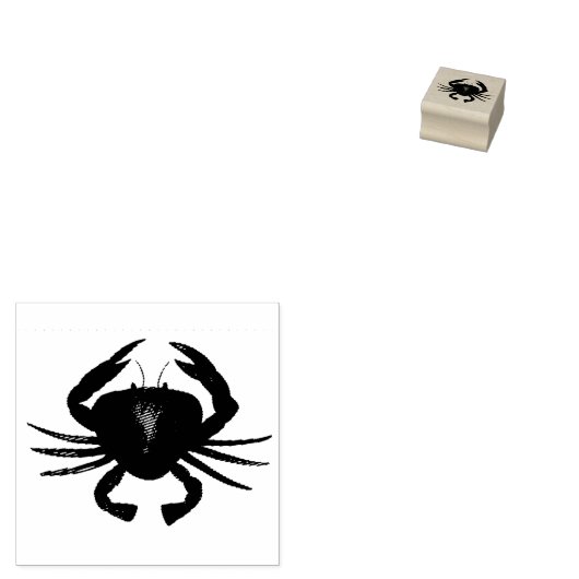 Maryland Red Crab Crabs Seafood Beach Rubber Brief Gummistempel (Stempel)
