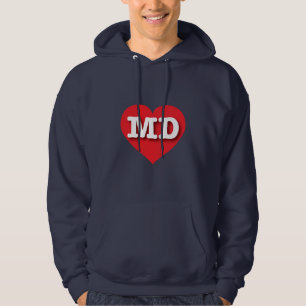 Maryland Red Heart - I Liebe MD Hoodie