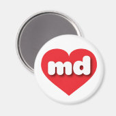 Maryland red heart - I Liebe md Magnet (Vorderseite/Rückseite)