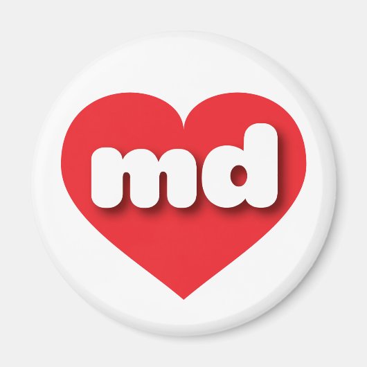 Maryland red heart - I Liebe md Magnet (Vorne)