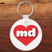 Maryland red heart - I Liebe md Schlüsselanhänger (Vorderseite)