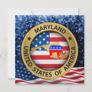 Maryland Republican Patriotic Invitation - srf Einladung