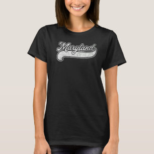 Maryland Retro Baseball Style Vintag Men Women T-Shirt