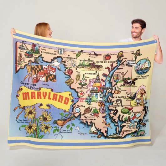 Maryland Retro-Wurfdecke Fleecedecke (Beispiel)