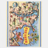 Maryland Retro-Wurfdecke Fleecedecke (Vorderseite)