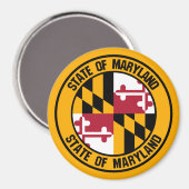 Maryland Round Emblem Magnet (Vorderseite/Rückseite)