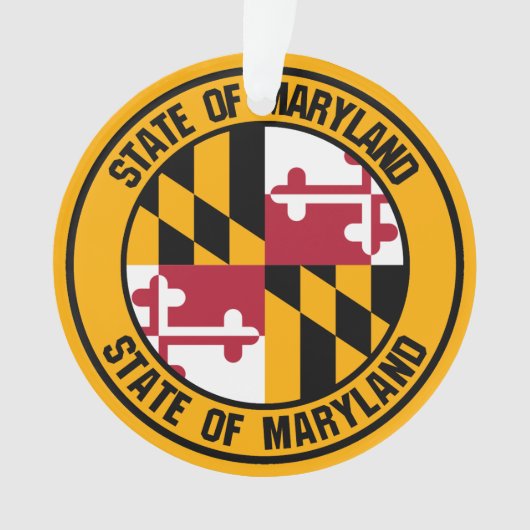 Maryland Round Emblem Ornament (Vorderseite)