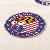 Maryland Runder Pappuntersetzer (Angewinkelt)