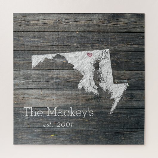 Maryland Rustic State Puzzle (Vertikal)