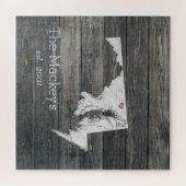 Maryland Rustikales Staats-Puzzle Puzzle (Horizontal)