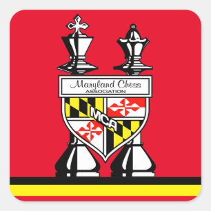 MARYLAND SCHACH QUADRATISCHER AUFKLEBER