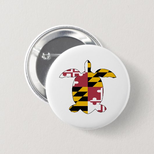 Maryland-Schildkröte Button (Vorne & Hinten)