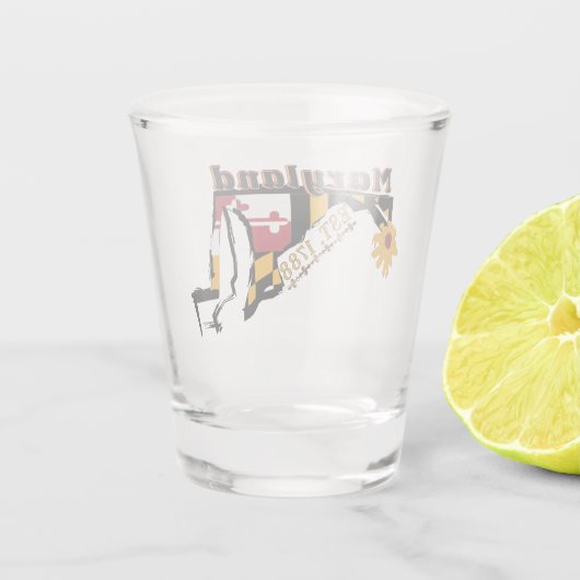 Maryland-Schnapsglas Schnapsglas (Rückseite)