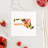 Maryland Shaped Marylander Old Line State Flag Serviette (Beispiel)